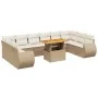 Set de sofás de jardín 11pzas con cojines ratán sintético beige de , Conjuntos de jardín - Ref: Foro24-3272367, Precio: 863,0...