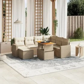Juego de sofás de jardín con cojines beige 8 pzas ratán PE by , Garden sets - Ref: Foro24-3271429, Price: 560,53 €, Discount: %