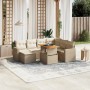Juego de sofás de jardín con cojines beige 8 pzas ratán PE by , Garden sets - Ref: Foro24-3271429, Price: 532,76 €, Discount: %