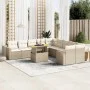 Set de sofás de jardín 11pzas con cojines ratán sintético beige by , Garden sets - Ref: Foro24-3271506, Price: 766,63 €, Disc...