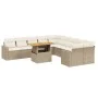 Set de sofás de jardín 11pzas con cojines ratán sintético beige by , Garden sets - Ref: Foro24-3271506, Price: 766,63 €, Disc...