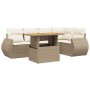 Juego de sofás jardín con cojines 6 pzas ratán sintético beige by , Garden sets - Ref: Foro24-3272185, Price: 470,42 €, Disco...