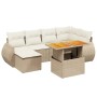 Set sofás de jardín 7 piezas y cojines ratán sintético beige by , Garden sets - Ref: Foro24-3272297, Price: 514,96 €, Discoun...