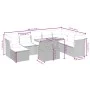 Set de sofás de jardín 9 pzas con cojines ratán sintético beige von , Gartensets - Ref: Foro24-3275515, Preis: 640,71 €, Raba...