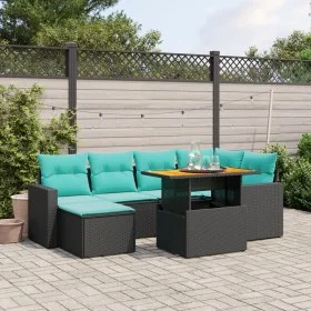 Set de sofás de jardín 11pzas con cojines ratán sintético beige von , Gartensets - Ref: Foro24-3274591, Preis: 701,59 €, Raba...
