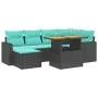 Set de sofás de jardín 11pzas con cojines ratán sintético beige by , Garden sets - Ref: Foro24-3274591, Price: 701,59 €, Disc...