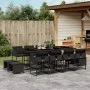 Set comedor de jardín con cojines 13 pzas ratán sintético negro by , Garden sets - Ref: Foro24-3211339, Price: 727,09 €, Disc...
