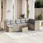 Juego de sofás jardín con cojines beige mezcla 9 pzas ratán PE by , Garden sets - Ref: Foro24-3263285, Price: 532,32 €, Disco...