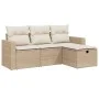Juego de sofás jardín con cojines 4 pzas ratán sintético beige by , Garden sets - Ref: Foro24-3263444, Price: 290,38 €, Disco...