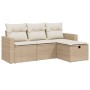 Juego de sofás jardín con cojines 4 pzas ratán sintético beige von , Gartensets - Ref: Foro24-3263444, Preis: 273,47 €, Rabat...