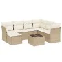 Juego de sofás de jardín con cojines beige 8 pzas ratán PE de , Conjuntos de jardín - Ref: Foro24-3263224, Precio: 518,38 €, ...