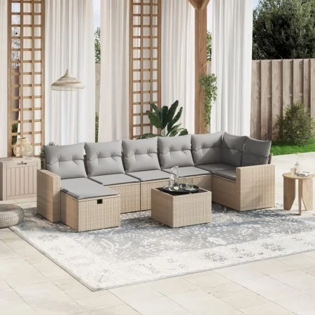 Juego de sofás jardín con cojines beige mezcla 8 pzas ratán PE von , Gartensets - Ref: Foro24-3263515, Preis: 491,32 €, Rabat...