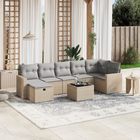 Juego de sofás jardín con cojines beige mezcla 8 pzas ratán PE by , Garden sets - Ref: Foro24-3263515, Price: 489,40 €, Disco...