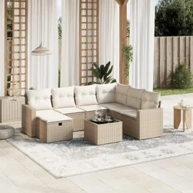 Juego de sofás de jardín con cojines beige 8 pzas ratán PE von , Gartensets - Ref: Foro24-3263534, Preis: 536,54 €, Rabatt: %