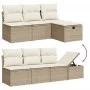 Juego de sofás de jardín con cojines beige 8 pzas ratán PE von , Gartensets - Ref: Foro24-3263534, Preis: 536,54 €, Rabatt: %