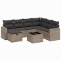Set de sofás de jardín 8 pzas y cojines ratán sintético gris de , Conjuntos de jardín - Ref: Foro24-3263536, Precio: 469,49 €...