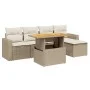 Juego de sofás jardín con cojines 6 pzas ratán sintético beige von , Gartensets - Ref: Foro24-3271289, Preis: 423,62 €, Rabat...