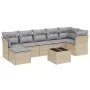 Juego de sofás jardín con cojines beige mezcla 8 pzas ratán PE by , Garden sets - Ref: Foro24-3263205, Price: 472,65 €, Disco...