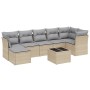 Juego de sofás jardín con cojines beige mezcla 8 pzas ratán PE von , Gartensets - Ref: Foro24-3263205, Preis: 480,20 €, Rabat...