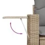 Set de sofás de jardín 11pzas con cojines ratán sintético beige by , Modular outdoor sofas - Ref: Foro24-3224771, Price: 602,...