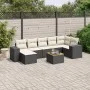 Set de sofás de jardín 8 piezas y cojines ratán sintético negro by , Garden sets - Ref: Foro24-3257883, Price: 476,43 €, Disc...
