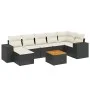 Set de sofás de jardín 8 piezas y cojines ratán sintético negro by , Garden sets - Ref: Foro24-3257883, Price: 476,43 €, Disc...