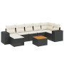 Set de sofás de jardín 8 piezas y cojines ratán sintético negro von , Gartensets - Ref: Foro24-3257883, Preis: 474,03 €, Raba...