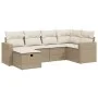 Juego de sofás jardín con cojines 6 pzas ratán sintético beige von , Gartensets - Ref: Foro24-3263484, Preis: 437,92 €, Rabat...