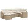Juego de sofás jardín con cojines 6 pzas ratán sintético beige by , Garden sets - Ref: Foro24-3263484, Price: 414,26 €, Disco...