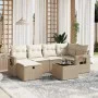 Set sofás de jardín 7 piezas y cojines ratán sintético beige von , Gartensets - Ref: Foro24-3263804, Preis: 498,46 €, Rabatt: %