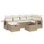 Set sofás de jardín 7 piezas y cojines ratán sintético beige von , Gartensets - Ref: Foro24-3263804, Preis: 469,06 €, Rabatt: %