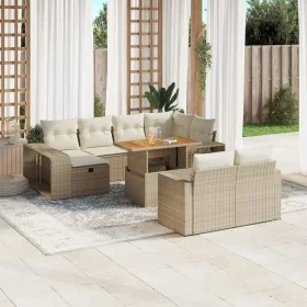 11-piece garden sofa set with beige synthetic rattan cushions by , Garden sets - Ref: Foro24-3276514, Price: 709,14 €, Discou...