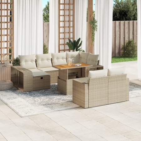 11-piece garden sofa set with beige synthetic rattan cushions by , Garden sets - Ref: Foro24-3276514, Price: 672,17 €, Discou...