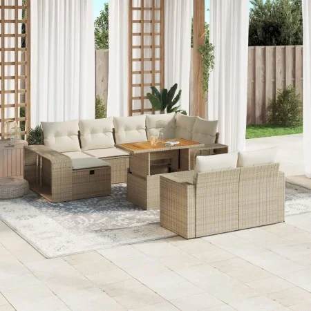 11-piece garden sofa set with beige synthetic rattan cushions by , Garden sets - Ref: Foro24-3276514, Price: 709,14 €, Discou...