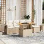 Juego de sofás jardín con cojines 6 pzas ratán sintético beige von , Gartensets - Ref: Foro24-3271730, Preis: 428,62 €, Rabat...