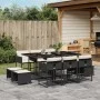 Set de comedor jardín 11 pzas con cojines ratán sintético negro by , Garden sets - Ref: Foro24-3211326, Price: 525,08 €, Disc...