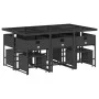 Set de comedor jardín 11 pzas con cojines ratán sintético negro by , Garden sets - Ref: Foro24-3211326, Price: 525,08 €, Disc...
