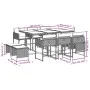 Set de comedor jardín 11 pzas con cojines ratán sintético negro by , Garden sets - Ref: Foro24-3211326, Price: 525,08 €, Disc...