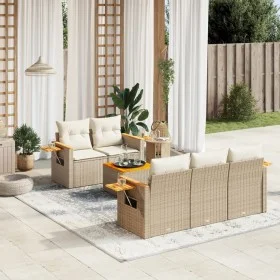 Juego de sofás jardín con cojines 6 pzas ratán sintético beige by , Garden sets - Ref: Foro24-3226625, Price: 511,91 €, Disco...