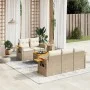 Juego de sofás jardín con cojines 6 pzas ratán sintético beige by , Garden sets - Ref: Foro24-3226625, Price: 511,96 €, Disco...