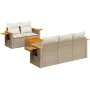 Juego de sofás jardín con cojines 6 pzas ratán sintético beige by , Garden sets - Ref: Foro24-3226625, Price: 511,96 €, Disco...
