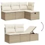 Juego de sofás jardín con cojines 6 pzas ratán sintético beige by , Garden sets - Ref: Foro24-3264712, Price: 381,66 €, Disco...