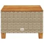 Mesa de jardín ratán sintético madera acacia beige 55x55x36 cm by , Garden tables - Ref: Foro24-365910, Price: 62,28 €, Disco...