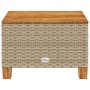 Mesa de jardín ratán sintético madera acacia beige 55x55x36 cm by , Garden tables - Ref: Foro24-365910, Price: 63,60 €, Disco...