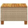 Mesa de jardín ratán sintético madera acacia beige 55x55x36 cm by , Garden tables - Ref: Foro24-365910, Price: 62,28 €, Disco...