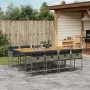 Set comedor jardín 9 pzas y cojines ratán sintético gris de , Conjuntos de jardín - Ref: Foro24-3278056, Precio: 722,67 €, De...
