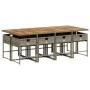 Set comedor jardín 9 pzas y cojines ratán sintético gris de , Conjuntos de jardín - Ref: Foro24-3278056, Precio: 722,67 €, De...