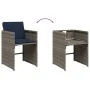 Set comedor jardín 9 pzas y cojines ratán sintético gris de , Conjuntos de jardín - Ref: Foro24-3278056, Precio: 722,67 €, De...