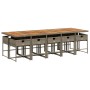 Set de comedor de jardín 11 pzas y cojines ratán sintético gris by , Garden sets - Ref: Foro24-3278068, Price: 768,83 €, Disc...