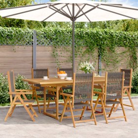 Set de comedor jardín 7 pzas polipropileno madera maciza gris by , Garden sets - Ref: Foro24-3281734, Price: 852,59 €, Discou...